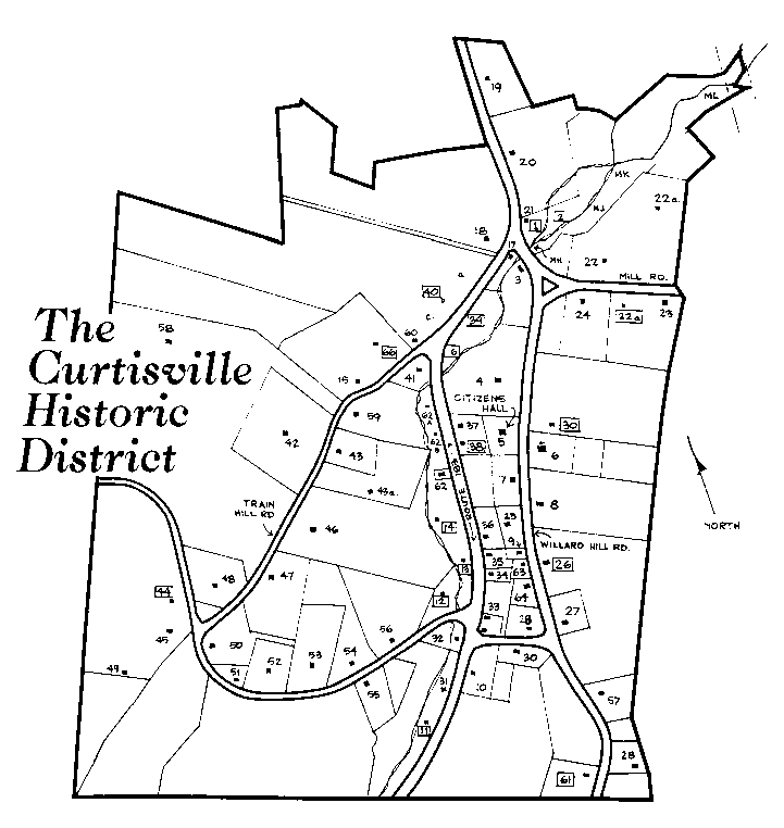 Map of the Curtisville Historic District