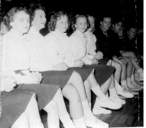 Cheerleaders on Bench