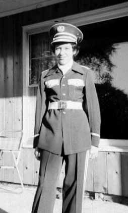 Margaret C. in her band uniform